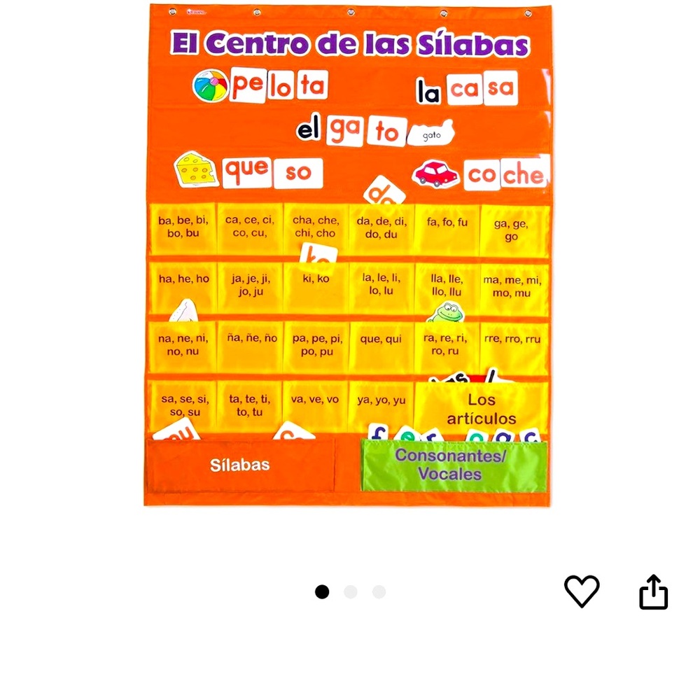 Learning Resources El Centro de las Silabas (Spanish Syllables) NWOT